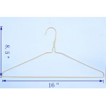 Strong Coloured Wire Coat Hangers (13G) 16"/40cm Yellow Metal Clothes extra strong